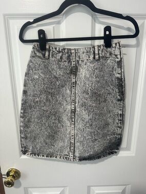 Vintage Acid Wash Jean Mini Skirt